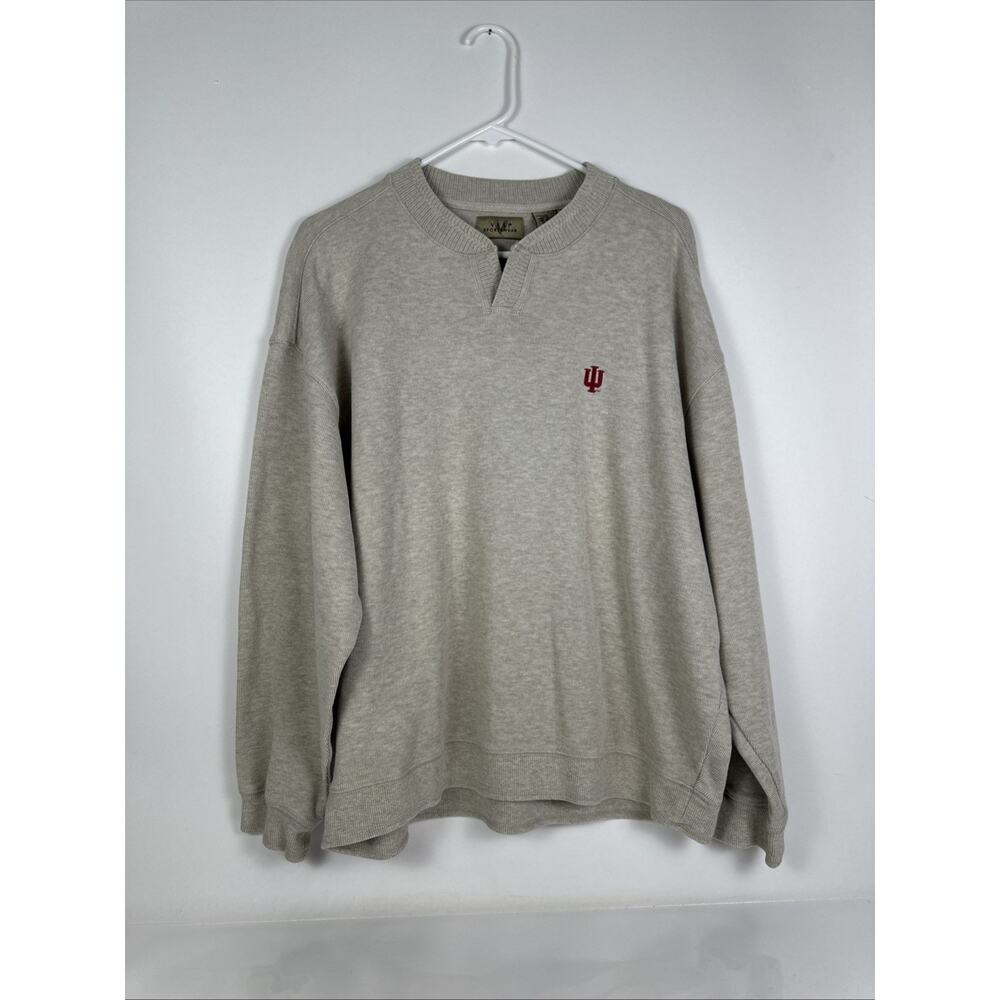 Vesi Sportswear IU Indiana University Sweater Cream/Tan Size Mens XL